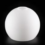 Abajur din Sticlă Groasa Opal, Diametrul 110mm, Înălţime 65mm, Finisaj Opal-mat, Orificiu 30mm ORION - imagine 4