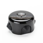 Cutie de Distributie Aparenta, Diametru 75mm, Inaltime 42mm, Ceramica Negru ORION