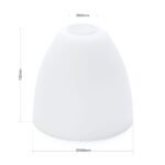 Abajur din Sticlă Groasa Opal, Diametrul 160mm, Înălţime 150mm, Finisaj Opal-mat, Orificiu 42mm ORION - imagine 4