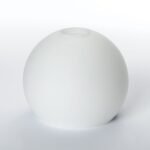 Abajur Sferic din Sticlă Groasa Opal, Diametrul 80 mm, Înălţime 65 mm, Finisaj Clar-mat, Orificiu 23mm Atașament pentru priză G9 ORION