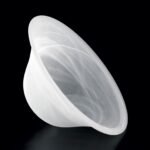 Abajur Conic din Sticlă Groasa Opal, Diametrul 265mm, Înălţime 115mm, Finisaj opal-mat , Orificiu 42mm ORION - imagine 3