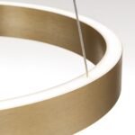 Pendul LED KOLK, Baza din otel, Abajur din aluminiu cu banda LED, Auriu periat, 40W/2500lm/3CCT Lumina calda-neutra-rece, Dimambil, Diametru 40cm, Inaltime 200cm IP20 ORION - imagine 4