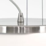 Lampa de Tavan Pendul BLANC, Baza soclu metal, Nuanta crom satinat, Abajur de sticlă opal mat, E27, 2x60W, Diametru 49cm, Inaltime 120cm ORION - imagine 6