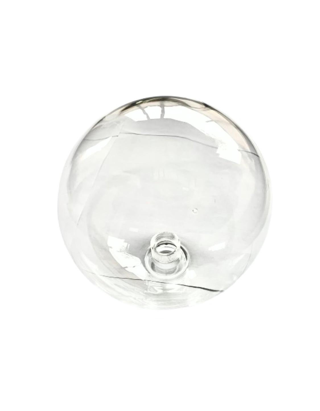 f544cc9c-2196-49d8-9e6b-31cc99493184 Abajur Rotund din Sticlă Groasa, Diametrul 120mm, Înălţime 120mm, Finisaj Transparent, Orificiu cu Filet Atașament pentru priză G9 RABALUX - imagine 1