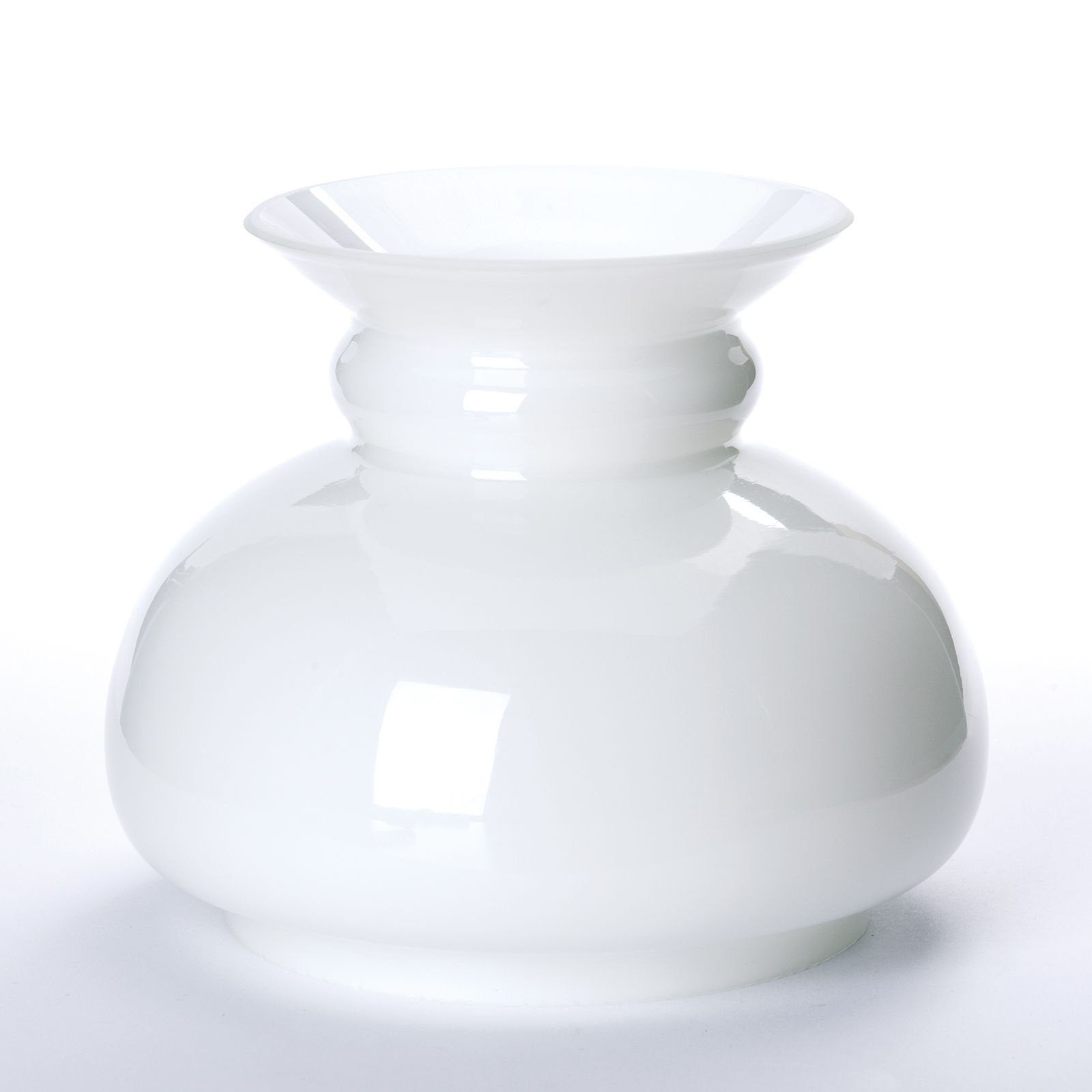 fc29ffbe-1dad-4f78-bdd2-f21edcae270e Abajur Lampa Opalina Sticla Groasa tip Vaza Alb, Inaltime 115mm, Diametru 138mm, Gaura sus 90mm, Gaura jos 100mm, Finisaj Opal-lucios ORION - imagine 1
