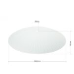Abajur din Sticlă Groasa Opal, Diametrul 400mm, Înălţime 65mm, Finisaj Opal-mat, Orificiu 20mm ORION - imagine 3
