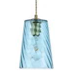Pendul Azurine, metal auriu, abajur albastru, E27 x1 MAX 40W, Ø150MM, L150MM, H1750MM - imagine 5