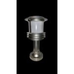 Stalp Gradina AL 11-1038 ALU E27 1x60W Baza Metal Gri Matt Abajur Metal si Sticla Alb Inaltime 460mm ORION - imagine 2