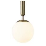 Abajur Rotund din Sticlă Groasa, Diametrul 150mm, Înălţime 150mm, Finisaj Opal Alb, Orificiu 68mm  RABALUX - imagine 4
