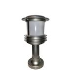 Stalp Gradina AL 11-1038 ALU E27 1x60W Baza Metal Gri Matt Abajur Metal si Sticla Alb Inaltime 460mm ORION