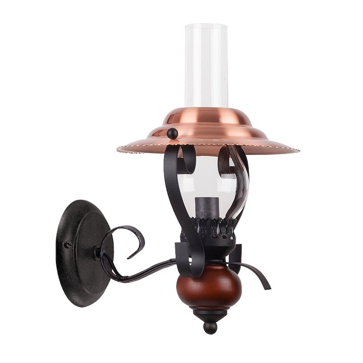 res_6b2c6619a828910265f61e5e1465eeae Aplica Rabalux Enna, E14, 1x40W, Negru - imagine 1