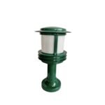 Stalp Gradina AL 11-1038 GRUN E27 1x60W Baza Metal Verde Matt Abajur Metal si Sticla Alb Inaltime 460mm ORION