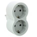 Adaptor priza Legrand L694516, 2 prize, 16A, Alb-gri - imagine 2
