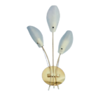 Lustra/Pendul HL 6-1476/6 MS-MATT G9 6x40W Cadru Metal Auriu Abajur Sticla Semiluna Alb ORION - imagine 6