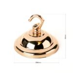 Accesoriu Corp de Iluminat, Baldachin Baza Pentru Pendul cu Carlig, Inaltime 56mm, Diametrul 66mm, Metal Auriu ORION - imagine 3