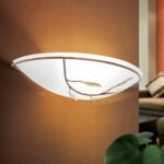 Aplica Perete Florentina LUCA WA 2-943/1 ANTIK E27 1x60W Ornament Crenguta Metal Antichizat Abajur Sticla Groasa Crem Latime 30cm ORION - imagine 3