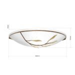 Aplica Perete Florentina LUCA WA 2-943/1 ANTIK E27 1x60W Ornament Crenguta Metal Antichizat Abajur Sticla Groasa Crem Latime 30cm ORION - imagine 9