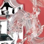 Aplica Clasica THERESSA Imitatie Lumanari E14 2x40W Brate Chrom/Plastic Transparent si Cristale K9 si Farfurii din Sticla Groasa Latime36cm, Inaltime 25cm, Adancime 23cm ORION - imagine 7