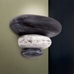 Aplica Perete STONE WA 2-1235/1 GRAU G9 1x40W Cadru Ceramica Ornament Pietre Gri Suprapuse ORION