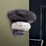 Aplica Perete STONE WA 2-1235/1 GRAU G9 1x40W Cadru Ceramica Ornament Pietre Gri Suprapuse ORION - imagine 4