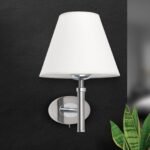 Aplica Perete KARA WA 2-1275/1 SATIN E27 1x60W Brat Metal Chrom tip Veioza cu Intrerupator Abajur Panza Crem ORION - imagine 4
