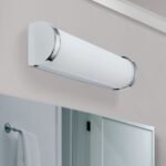 Aplica de Perete/Oglinda Baie TEA SOFF 3-460/3 CHROM G9 3x40W Abajur Sticla Dreptunghi Matt cu Capace Laterale Chrom ORION - imagine 4