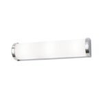 Aplica de Perete/Oglinda Baie TEA SOFF 3-460/3 CHROM G9 3x40W Abajur Sticla Dreptunghi Matt cu Capace Laterale Chrom ORION - imagine 5