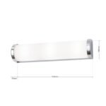 Aplica de Perete/Oglinda Baie TEA SOFF 3-460/3 CHROM G9 3x40W Abajur Sticla Dreptunghi Matt cu Capace Laterale Chrom ORION - imagine 10