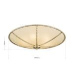 Plafoniera clasica MAURO alama patinata, abajur din sticla champagne, 5xE27/60W, DL 7-567/56 Patina, ORION - imagine 8