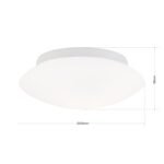 Plafoniera Opalina ALBA NU 9-345/25, diametru 25 cm, 1 x E27, Orion Lighting Austria - imagine 9