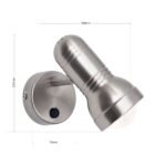 Aplica Perete/Oglinda WILHELM STR 10-296/1 SATIN E27 1x60W R63 Spot Mobil Cadru Metal Satin Abajur Metal Satin ORION - imagine 8