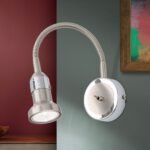 Aplica de perete cu un spot directionabil SEBA STR 10-388/1 SATIN G10 1x50W Baza Metal Chrom cu Brat Flexibil cu Buton si Spot Metal Chrom ORION - imagine 3