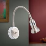Aplica de perete cu un spot directionabil SEBA STR 10-388/1 SATIN G10 1x50W Baza Metal Chrom cu Brat Flexibil cu Buton si Spot Metal Chrom ORION - imagine 4