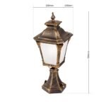 Stalp exterior clasic AIKO Patina AL 11-1139/1 PATINA E27 1x60W Stil Felinar London IP23 H59cm ORION - imagine 9