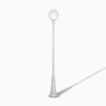 Lampadar pentru exterior REIKA,  E27 1x60W aluminiu finisaj alb inaltime 250cm IP43 ORION - imagine 5