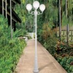 Lampadar pentru exterior REIKA,  E27 3x60W aluminiu finisaj alb inaltime 256cm IP43 ORION