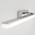 Aplica moderna LEDINA, Perete/Oglinda Brat Metal Chrom 750mm cu banda LED si Abajur Matt IP54 surse LED incluse, lumina calda 3000 K, 15 W, 1350 lm ORION - imagine 4