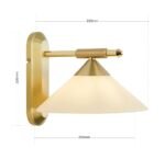Aplica Perete ARTDESIGN WA 2-983/1 MS-MATT E14 1x40W Brate Alama Mat cu Abajur Concav Sticla Sampanie ORION - imagine 5