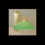 Aplica Perete ARTDESIGN WA 2-983/1 MS-MATT E14 1x60W Cadru si Brat din Alama Satinata cu Abajur Concav Sticla Groasa Verde ORION - imagine 4