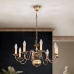 Candelabru Clasic FLAMISCH LU 1283/8 Patina, Alama Masiva Patinata, E14 8x40W, Stilluster , ORION