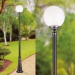 Lampadar pentru exterior REIKA,  E27 1x60W aluminiu finisaj negru inaltime 250cm IP43 ORION