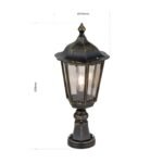 Lampadar pentru exterior PUCHBERG,  E27 1x60W aluminiu finisaj negru/auriu, geam fumuriu inaltime 53cm IP40 ORION - imagine 6