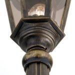 Lampadar pentru exterior PUCHBERG,  E27 1x60W aluminiu finisaj negru/auriu, geam fumuriu inaltime 249cm IP43 ORION - imagine 3