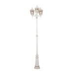 Lampadar pentru exterior PUCHBERG,  E27 3x60W aluminiu finisaj alb/auriu, geam fumuriu inaltime 255cm IP43 ORION - imagine 2
