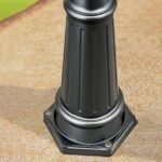 Lampadar pentru exterior REIKA,  E27 1x60W aluminiu finisaj negru inaltime 250cm IP43 ORION - imagine 5