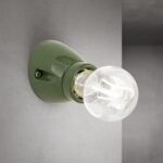 Aplica FROST, oblica, 1 bec E27, ceramică, verde ORION - imagine 3