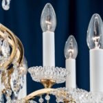 Candelabru Modern HIROHITO 36 Brate din Alama Masiva Placata cu Aur 24Kt, cu cristale SCHÖLER E14 36x40W ORION - imagine 3