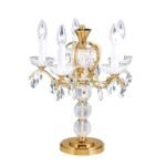 Lampa de masa moderna HIROHITO 5 Brate din Alama Masiva Placata cu Aur 24Kt, cristale SCHÖLER E14 5x40W ORION - imagine 2