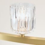Lampă suspendată TUMBLER, Ø 115cm, G9 12 x 40W abajur sticla transparenta cu decupaj, cadru metal finisaj alama mata IP 20 ORION - imagine 3