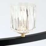 Lampă suspendată TUMBLER, Ø 115cm, G9 12 x 40W abajur sticla transparenta cu decupaj, cadru metal finisaj negru IP 20 ORION - imagine 4